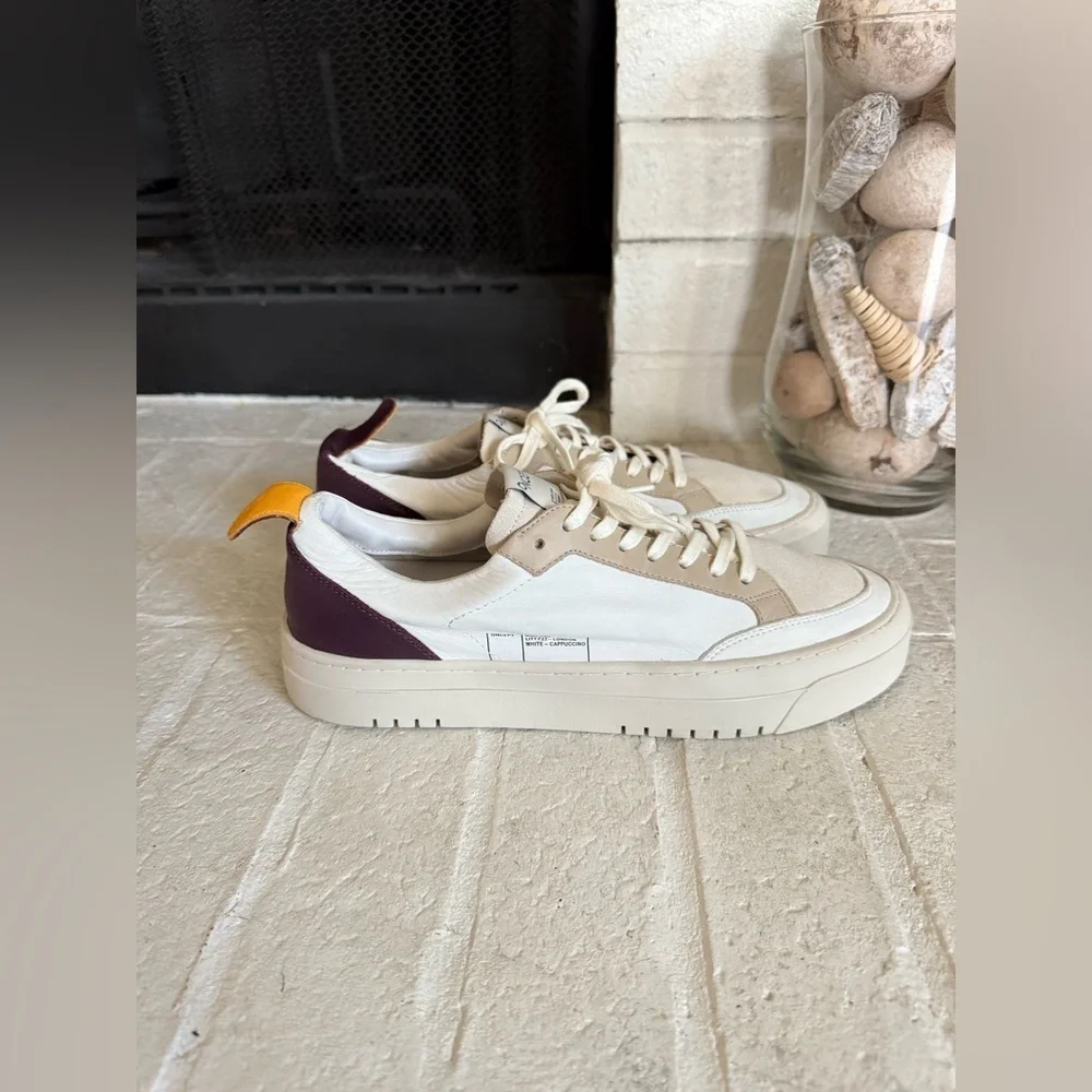 ONCEPT LONDON SHOE - WHITE/CAPPUCCINO Size 9.5